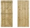 Featheredge Wooden Garden and Side Gates (v1) (H-1800, W-975, Natural (Light Green) Finish)