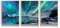 hyidecorart Nordlichter Bilder Mit Rahmen Holz, Grün Polarlicht Sternenhimmel Bild auf Leinwand, Modern Natur Aurora Landschaft Wandbilder Wohnzimmer Schlafzimmer Küche Esszimmer und Badezimmer