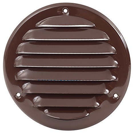 Ø 100mm Rejilla de Ventilación de Acero Marrón con Mosquitera - Rejillas de Ventilación Metálicas
