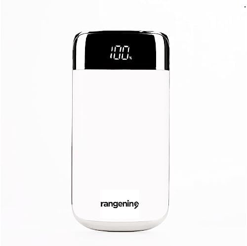 Rangenine Ultra Slim 20000mAh Ultra Slim 20W Fast charging Power Bank Portable Charger with Digital Display & Lightweight Battery Pack Designed for iPhone 14,13,12 & Android smartphones | White