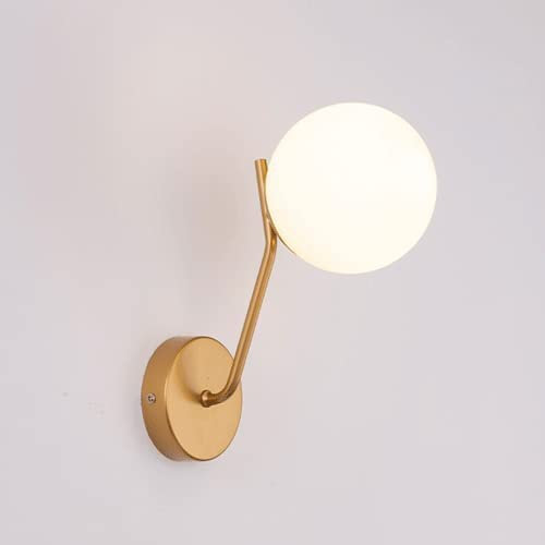 HWSY PostMinimalist Bola de Cristal nórdica Lámpara de Pared Luz montada en la Pared Hardware Antiguo Aplique de Pared Iluminación E27 Accesorios de iluminación para Sala de Estar Dormitorio Pasillo