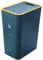 Surakey Poubelle 15l Cuisine, Poubelle Plastique avec Couvercle Amovible, Poubelle Anti-odeurs, Poubelle Presse dechet, 34 x 25,5 x 17,5cm Bleu