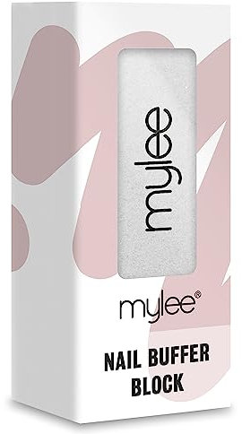 Mylee Nail Buffer White Sanding Block, Professional Salon Manicure Treatment, Nail File for Acrylic False Gel & Natural Nails, Buffing Block for Easy Gel Polish and Acrylic Prep & Removal