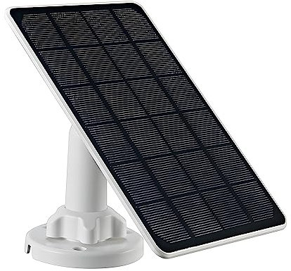 3W Solar Panel for Security Camera with micorUSB/Type-C/DC3513 Three Types of Connectors, IP65 Waterproof, 3m Charging Cable, Compatible with R'ing Spotlight Cam Plus/Pro/Stick up/Baterry/Solar
