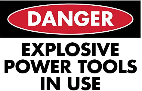 Gefahr Explosiver Elektrowerkzeuge Warnschild Sicherheitsmarkierung Blechschild Metall Wanddekoration Für Innen Draußen 20X30cm