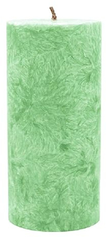 luterna Stumpenkerze aus Stearin, 100% pflanzlicher Wachs, 64/135 mm, Mint, KERZENFARM HAHN, Brenndauer ca. 41h