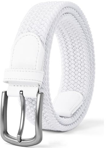 Elastic Braided Stretch Woven Casual Belt 1 3/8 With Gift Box