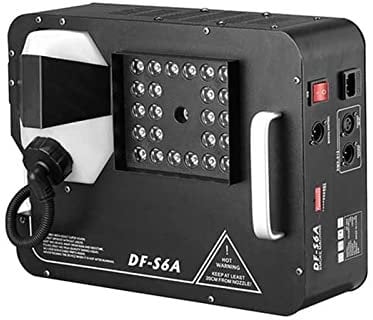 PRUJOY Machine à Brouillard LED DMX 1500W avec lumières, Machine à fumée, Effet stroboscopique, pour fête, Mariage, Vacances, noël, fêtes