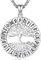 Colgante Árbol de la Vida Vikingo Plata de Ley 925 Collar Viking Runa Hombre Amuleto Joyería Regalo para Mujer