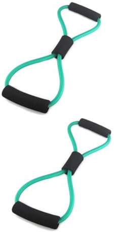 BESPORTBLE 2 Stück Brust-Expander-widerstandsbänder 8-förmige Zugübungsbänder Griffe Für Männer Und Frauen Grün Langlebiges Fitnessgerät