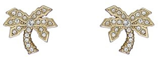 Ted Baker Palmria Crystal Palm Tree Ohrstecker für Frauen (Goldton/Klarer Kristall)