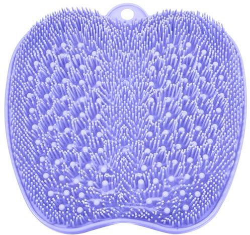 BESKAR Dusche Fuß Scrubber Matte mit rutschfreien Saugbecher, Fuß Spa Bürste zum Reinigen und Peeling Ihrer Füße No Bend, Fuß Points Reflexologie Matte zum Entspannen Ihrer Füße
