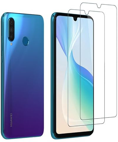 【2 Stück】 Panzerglas Displayschutz für Huawei P30 Lite - Bruchsicher, Kratzfest, Blasenfrei, Sensitive Touch Schutzfolie