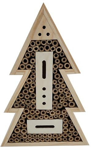 Dehner Natura Premium Insektenhotel Arbol, Insektenhaus für Wildbienen/Schmetterlinge, ca. 21 x 31 x 7 cm, aus FSC-zertifizierten Kiefernholz, Natur