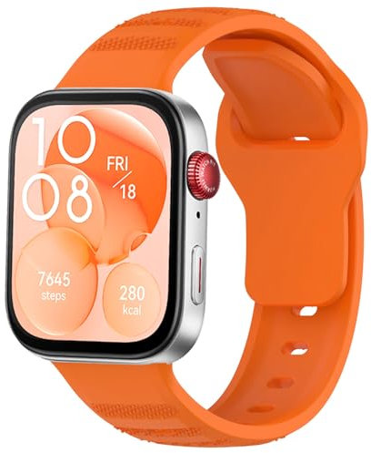 Bracelets Silicone pour Bracelet Huawei Watch Fit 3, Bracelet Montre Sport Souple Respirant pour Huawei Watch Fit 3 Homme/Femme,Band Remplacement Sport Réglable étanche pour Huawei Smartwatch Fit 3