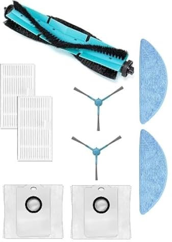 Roboparts® Recambios compatibles con Cecotec Conga 7490 Inmortal / 8290. Reemplazo de Cepillo Lateral, Filtro HEPA, mopas de fregona, Piezas de Repuesto