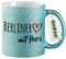 Huuraa Glitzertasse Berliner mit Herz Geschenk 330ml Blau Berliner Präsent