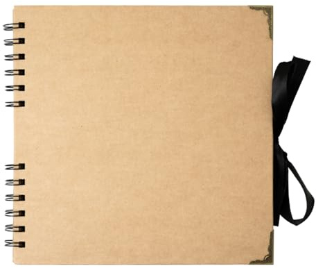 Hawksbill Papier 30,5 x 30,5 cm Kraft-Scrapbook – Hochformat Skizzenbuch 30,5 x 30,5 cm – 30 Blatt/60 Seiten 180 g/m² – Multipack mit Notizbüchern für Arbeit, Zuhause, Uni, College, Schule oder Büro