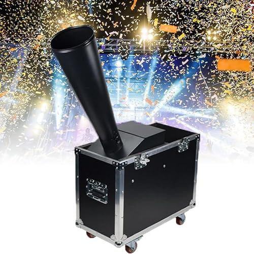 Kleines Modell/Großes Modell Konfettimaschine (10-15m Sprühhöhe + Kapazität: 3l), Co2-Farbpapiergebläse Mit 5m Luftschlauch/Flightcase, Für Disco, Party,A