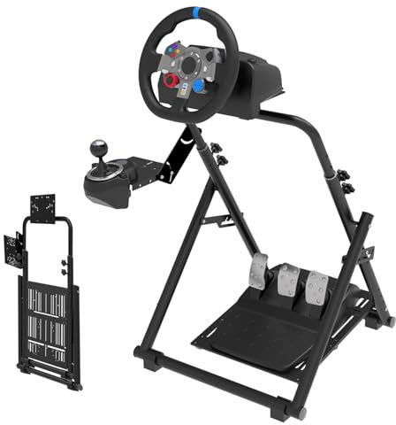 EG STARTS Sim Racing Wheel Stand Simulator Cockpit Wheel Stand Racing Steering Shifter Mount for Logitech G29 G920 G923 G27 G25 for Thrustmaster T150 T248 T300 T500 RS T-GT TSPC TGT Gaming Stand