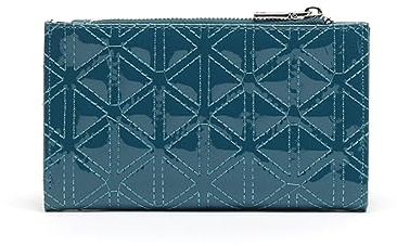 MISAKO Revi mittelgroßes Portemonnaie aus Lackleder ED. Damen - Revi Blau 9 X 16 X 3 cm