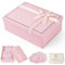Geschenkbox mit Deckel Geschenk Box mit Zartem Schleifenband Geschenk Box Tiefe 9 cm Geschenkbox Groß für Festivals, Geburtstagsgeschenke, Valentinstag, Jubiläumsgeschenke, Hochzeiten (Rosa)