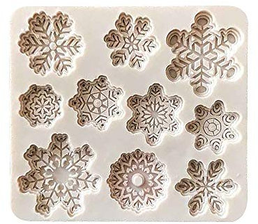 Weihnachten Backform Silikonkuchen in Form von Schneeflockenkuchen Osterkranz Backform (Grey, One Size)