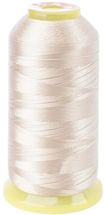 FOGAWA Nylon Cosido Hilo de Coser 1200m, 210D/3 Hilo de Coser Resistente de Poliéster Hilo de coser de nailon Bobinas de Hilo para la cuero, bolsos, monederos, zapatos, lona(dorada)
