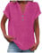 AMhomely Womens Tshirts Cotton Linen V Neck Cap Sleeve Shirt Summer Fashion Casual Cotton Linen Blouses Trendy Tops