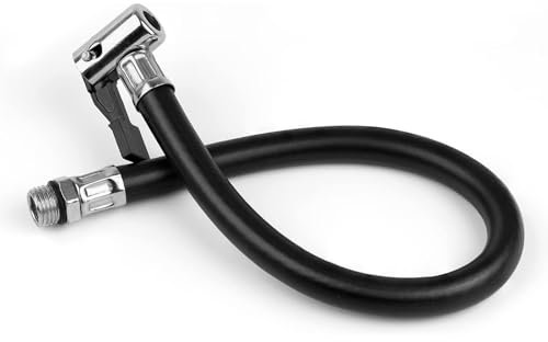 Reifenfüllschlauch, Reifenfüller, Reifenfüller Schlauch, 13mm, Gummi, Metall, für Fahrräder, Motorräder und Autos