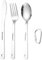 VINTORKY 1set Posate Da Campeggio Acciaio Inossidabile Attrezzatura Da Tavola Portatile Per Viaggi e Picnic Include Coltello Forchetta e Cucchiaio e Uso Quotidiano