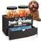 Niciksty Contenitori Alimenti per Crocchette Cane con 3 Barattoli di Plastica, Contenitori Alimenti per Animali Domestici in Legno con Cassetti, per Cibo secco per Cani-Nero