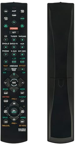 RAV204 V473190EU Replacement Remote Control Compatible for Yamaha AV Receiver Speaker Surround Sound Home Theater System RX-V496 HTR-5240 YHT-33 YHT-23 RX-V496RDS HTR-5240RDS YHT-17 RX-V496EDS