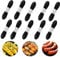 10 Stück Maiskolben Spieße, Maiskolben Halter, Grillzubehör Edelstahl Mais Spieße Food Fruit Forks, Tragbar Praktisch Mais Piekser Grillen Picknick Küche Gartenparty (Schwarzer)