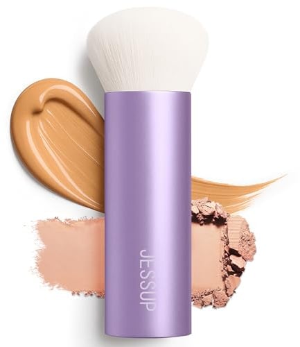 Jessup Large Foundation Brush, Dense Ultra-Soft Kabuki Makeup Brush AS004 | Cruelty-free, High-Density Synthetic Fibers, Liquid, Cream & Powder, Blush & Contour, Seamless Blending, Even Natural Finish