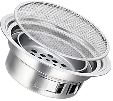 VICASKY Portable Barbecue Stove Korean Style Bbq Stove Outdoor Stainless Steel for Small Barbecue Use in Garden Patio Camping