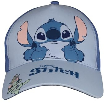 Disney Lilo & Stitch Kappe für Mädchen - Kinder Cap Basecap Baseballkappe verstellbar Blau