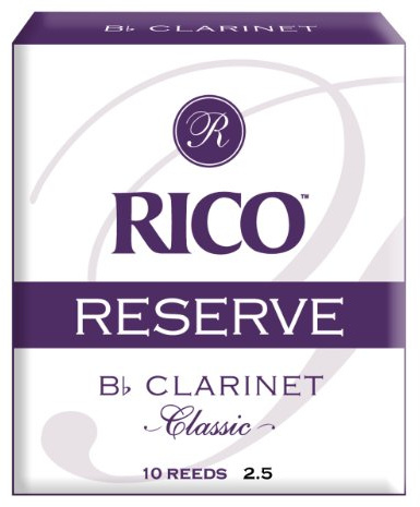 Rico Reserve Classic Blätter für Bb-Klarinette, Stärke 2.5 (10 Stück), Schilfrohr