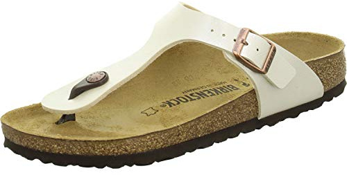 Birkenstock Gizeh 912 943873, Damen Sandalen, Weiß (Pearl White), 39 EU (5.5 UK)