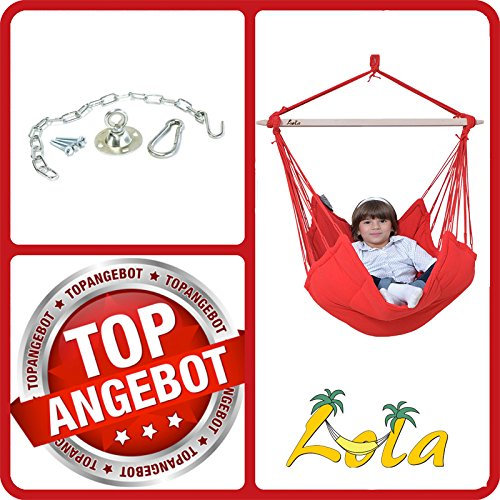 Lola LOKI Kid´s FUEGO Hängesessel gesteppt weichgepolstert + Power Hook