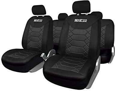 Sparco SPC1016BK Satz Bezüge für Autositz BK Schwarz
