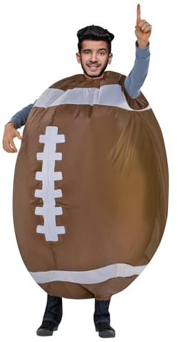 AirSuit® Aufblasbares Kostüm American Football | Ausgefallenes Auflbaskostüm | Premium Qualität | Größe 160 bis 190cm | Polyester | Angenehm tragbar | Resistent | Mit Aufblassystem | OriginalCup®