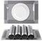 ISIYINER Tischset, Platzset 6er Set rutschfest Abwaschbar PVC Abgrifffeste Hitzebeständig Platzdeckchen für Zuhause Restaurant Speisetisch Silber