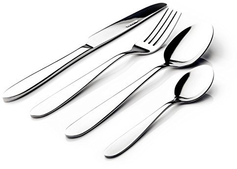 Sabichi Arch 16pc Cutlery Set, Stainless Steel, Silver, 6.3 x 20 x 27 cm