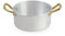 Pentalux casseruola a servire monoporzione Alluminio Puro 99,5% 2 Manici in Ottone Spessore 3mm (12cm)