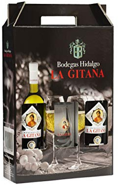Pack 2 Botellas Manzanilla La Gitana 75 Cl. + 2 Catavinos