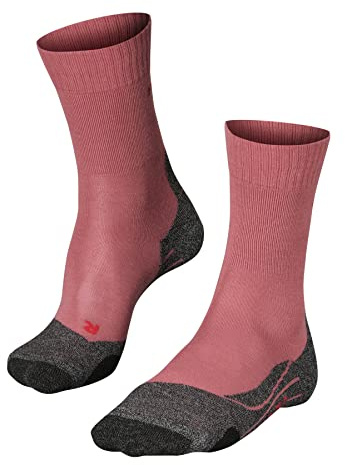 FALKE Damen Wandersocken TK2 Explore W SO Wolle Funktionsmaterial antiblasen dick 1 Paar, Rot (Mixed Berry 8215), 41-42