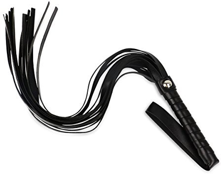 JingYuan Fouet en Cuir de Haute qualité Noir