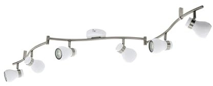 EGLO LED Deckenlampe Arboledas, Deckenstrahler, Stahl in weiss, nickel-matt, GU10 Fassung