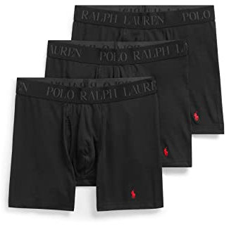 POLO RALPH LAUREN Boxershorts, 4D-Flex, Baumwolle, Modal, Stretch, 3er-Pack - Schwarz - Small